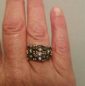 John C. Rinker Mystic Topaz 10 kt Gold Ring size 7